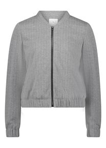 BETTY & CO Jackenblazer BETTY & CO "Blouson langarm", Damen, Gr. 40, grau (grau melange), Obermaterial: 66% Polyester PES. 32% Viskose CV. 2% Elasthan EL., Blazer Jackenblazer