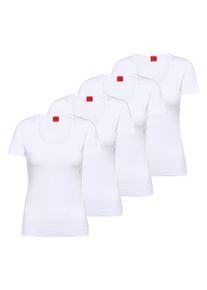 T-Shirt Hugo "T-Shirt T-Shirt RN 4er Pack", Damen, Gr. M, wei&szlig;, Obermaterial: 95% Baumwolle CO. 5% Elasthan EL., Shirts T-Shirt