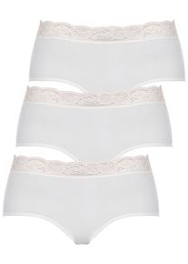 H&uuml;ftslip Nina von C. "3er Pack Damen H&uuml;ftslip Slipboutique", Damen, Gr. 38, wei&szlig;, Obermaterial: 93% Baumwolle CO. 7% Elasthan EL., Unterhosen H&uuml;ftslip