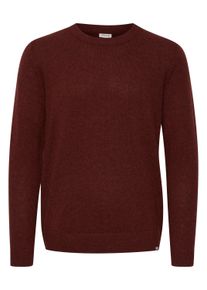 !Solid Strickfleece-Pullover SOLID "Strickpullover Sddyllon", Herren, Gr. 3XL, rot (port melange), Obermaterial: 60% Lammfell LF. 40% Nylon NY., Pullover Strickfleece-Pullover