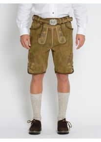 Trachtenhose JCC "Trachtenhose 31023204", Herren, Gr. 50, EURO, wei&szlig; (sand), Obermaterial: 100% Ziegenveloursleder GOVL., Hosen Trachtenhose