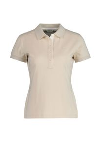 Poloshirt Gant "Poloshirt CONTRAST COLLAR PIQUE POLO 1er Pack", Damen, Gr. XS, beige, Obermaterial: 96% Baumwolle CO. 4% Elasthan EL., Shirts Poloshirt