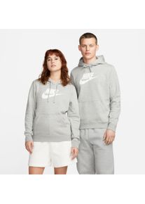 Kapuzensweatshirt Nike Sportswear "Club Fleece Women's Logo Pullover Hoodie", Damen, Gr. XL, grau (dk grau heather, wei&szlig;), Obermaterial: 80% Baumwolle, 20% Polyester, B&uuml;ndchen, Sweatshirts Kapuzensweatshirt, Damen Kapuzenpullover aus weichem Fleece Material