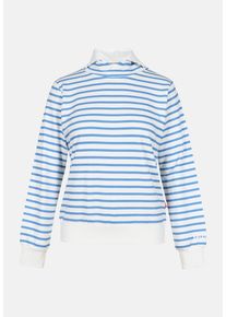 Kapuzenpullover SALZHAUT "Hoodie UNNERWAPP", Damen, Gr. 3XL, blau (sanftes wei&szlig; ice blau), Obermaterial: 80% Baumwolle CO. 20% Polyester PES., Pullover Kapuzenpullover