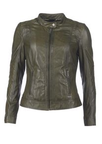 Lederjacke Maze "Lederjacke Marcie", Damen, Gr. S, gr&uuml;n (forest night), Obermaterial: 100% Lammleder LEL. Futter: 100% Polyester PES., Jacken Lederjacke