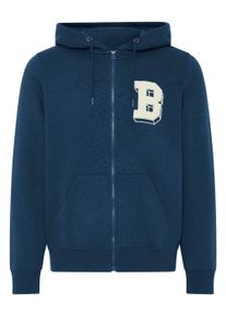 Kapuzensweatjacke Blend "Kapuzenfleecejacke BHBadel", Herren, Gr. XL, blau (marineblaus), Obermaterial: 60% Baumwolle CO. 40% Polyester PES., Sweatjacken Kapuzensweatjacke