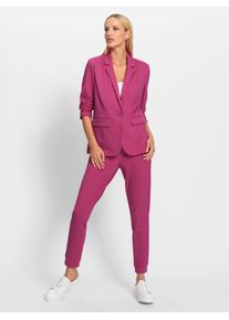 Hosenanzug Heine, Damen, Gr. 46, Normalgr&ouml;&szlig;en, pink (fuchsia), 67% Viskose, 27% Polyamid, 6% Elasthan, Anz&uuml;ge Hosenanzug