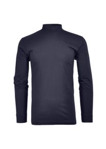 Longsweatshirt Ragman "Longsleeve Langarm Basic Stehkragen Regular Fit", Herren, Gr. L, blau (dunkelblau), Obermaterial: 100% Baumwolle CO., Sweatshirts Longsweatshirt