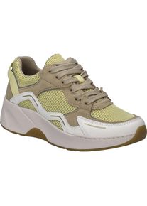 Sneaker Josef Seibel "Lissi 13, weiss-gelb", Damen, Gr. 39, wei&szlig; (wei&szlig;, gelb), Obermaterial: 80% Rindsleder Leather cow. 20% Textilmaterial TEXMAT., Schuhe Sneaker