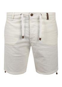 Leinenhose INDICODE "Leinenhose IDMoses", Herren, Gr. XL, N-Gr, wei&szlig; (off, wei&szlig;), Obermaterial: 55% Leinen LI. 45% Baumwolle CO., regular fit kurz, Hosen Leinenhose