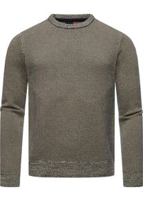 Sweater Ragwear "Strickpullover Larrs", Herren, Gr. XXL, grau, Obermaterial: 60% Baumwolle CO. 40% Polyacryl PAN., h&uuml;ftlang, Rundhals, Sweatshirts Sweater, stylischer Herren Sweatpullover mit Rippb&uuml;ndchen