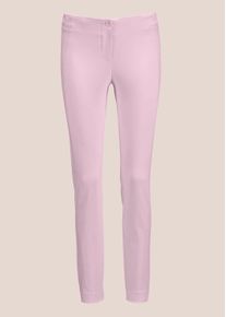 Madeleine Mode Stoffhose MADELEINE "Hose Schlanke Stretch-Hose mit Vichy-Karo", Damen, Gr. 46, N + K Gr, rosa, Obermaterial: 74% Viskose CV. 23% Polyamid PA. 3% Elasthan EL., Hosen Stoffhose