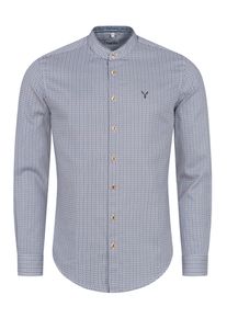 N&uuml;bler Trachtenhemd N&Uuml;BLER "Trachtenhemd Paavo", Herren, Gr. XL, EURO, blau, Obermaterial: 100% Baumwolle CO., Hemden Trachtenhemd