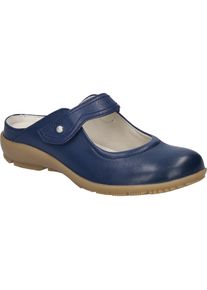 Slipper Josef Seibel "Charlotte 04, jeans", Damen, Gr. 40, blau (jeans), Obermaterial: 100% Rindsleder Leather cow., Schuhe Slipper