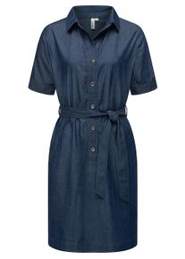 Jeanskleid Ragwear "Jeanskleid Rozyna Denim", Damen, Gr. XXL, N-Gr, blau (dunkelblau denim), Obermaterial: 60% Baumwolle CO. 40% Viskose CV., Kleider Jeanskleid