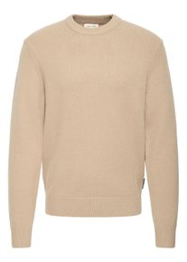 Strickfleece-Pullover Casual Friday "Strickpullover CFANDRO", Herren, Gr. L, silber (silber mink melange), Obermaterial: 50% Polyacryl PAN. 28% Polyester PES. 22% Nylon NY., Pullover Strickfleece-Pullover