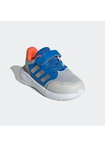 Klettschuh adidas Sportswear "TENSAUR RUN 3.0 KIDS", M&auml;dchen, Gr. 21, grau one, silber metallic, bright royal, Synthetik, Textil, Schuhe Klettschuh, f&uuml;r Kinder, mit Klettverschluss
