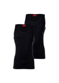 Unterhemd Hugo "Unterhemd 2er Pack", Herren, Gr. XXL, N-Gr, schwarz, Obermaterial: 93% Baumwolle CO. 7% Elasthan EL., Unterhemden Unterhemd