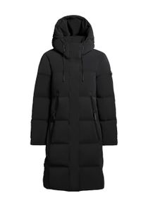 Steppmantel Khujo "Steppmantel Loni-YM", Damen, Gr. XL, schwarz, Obermaterial: 100% Polyester PES. 100% Polyurethan PU. Obermaterial: Futter: 100% Nylon NY. 100% Polyester PES., M&auml;ntel Steppmantel