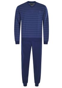 Schlafanzug Hajo "Pyjama", Herren, Gr. S, blau, Obermaterial: 60% Baumwolle CO. 40% Polyester PES., Homewear-Sets Schlafanzug