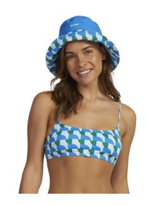 Triangel-Bikini-Top Roxy "Geo Vibe", Damen, Gr. L, Cup B, blau (geo vibe almost blau), Obermaterial:80% Microfaser, 20% Elasthan;, Bikini-Oberteile Triangel-Bikini-Top