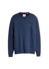 Levi's Sweater LEVI'S "Strickpullover Lightweight Housemark Sweater 1er Pack", Herren, Gr. L, blau, Obermaterial: 94% Baumwolle CO. 4% Polyamid PA. 2% Elasthan EL., Sweatshirts Sweater