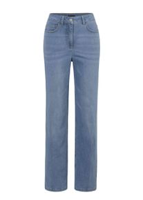 Stretch-Jeans GOLDNER "Denim Jeans mit weitem Bein", Damen, Gr. 46, N-Gr, blau (hellblau), Obermaterial: 83% Baumwolle CO. 15% Polyester PES. 2% Elasthan EL., Jeans Stretch-Jeans