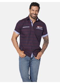 Kurzarmhemd Jan Vanderstorm "Kurzarmhemd LEIKVARD", Herren, Gr. XL, weit, rot (dunkelrot), Obermaterial: 100% Baumwolle CO., Hemden Kurzarmhemd