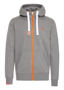 !Solid Kapuzensweatjacke SOLID "Kapuzensweatjacke SDBenn", Herren, Gr. L, grau (grau mel), Obermaterial: 50% Baumwolle CO. 50% Polyester PES., Sweatjacken Kapuzensweatjacke