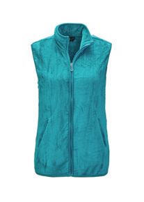 Kurzweste GOLDNER "Teddy-Weste aus flauschigen Fleece", Damen, Gr. 40, blau (dunkelt&uuml;rkis), Obermaterial: 100% Polyester PES., Westen Kurzweste, Ohne