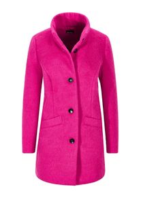 Langmantel GOLDNER "Stepp-Winterjacke mit Kapuze", Damen, Gr. 44, pink, Obermaterial: 50% Polyester PES. 50% Wolle mw., figurumspielend, M&auml;ntel Langmantel, Mit hochwertigem Twillfutter
