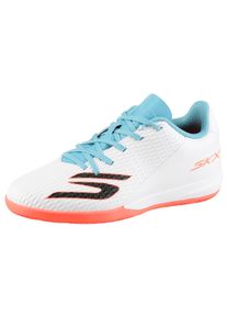 Fu&szlig;ballschuh Skechers "JR CRIB IC, Skechers Skx_2 Jr Td Ic", Kinder, Gr. 31, wei&szlig; (wtqp wei&szlig;), Lederimitat, Schuhe Fu&szlig;ballschuh, Indoor Court Schuh f&uuml;r eine optimale und pr&auml;zise Ballkontrolle