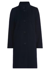 Wolljacke Betty Barclay "Wollmantel mit Kragen", Damen, Gr. 42, blau (dunkelblau), Obermaterial: 53% Wolle mw. 26% Polyester PES. 21% Polyacryl PAN., Jacken Wolljacke