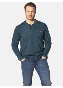 Sweatshirt Jan Vanderstorm "Sweatshirt JORNSEN", Herren, Gr. L, blau (petrol), Obermaterial: 100% Baumwolle CO., Shirts Sweatshirt