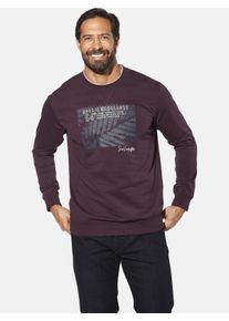 Sweatshirt Jan Vanderstorm "Sweatshirt LINDSKOV", Herren, Gr. 4XL, rot (dunkellila), Obermaterial: 100% Baumwolle CO., Sweatshirts Sweatshirt