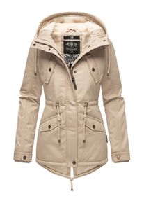 Winterjacke Marikoo "Winterjacke Manolya", Damen, Gr. L, grau (light taupe), Obermaterial: 100% Baumwolle CO. Obermaterial: Futter: 100% Polyester PES. 100% Polyester PES., Jacken Winterjacke