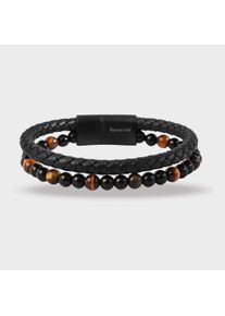 Adelia&acute;s Armband ADELIA&acute;S "Unisex Armband aus Leder mit Perle 21 cm" Gr. 21, schwarz, Armb&auml;nder, Damen, Blacklist, Armband