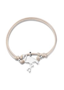 Armband AILORIA "Armband beige/silber FLAMANT", silber, Armb&auml;nder, Damen, Edelstahl, Armband