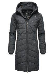 Steppmantel Ragwear "Steppmantel Dizzie Coat Print", Damen, Gr. XL, grau (dunkelgrau), Obermaterial: 100% Polyester PES. Obermaterial: Futter: 100% Polyester PES. 100% Polyester PES., M&auml;ntel Steppmantel