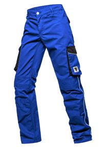 Arbeitsbundhose SHIELD Protect "Protect Bicolor Arbeitshose", Damen, Gr. 58, EURO, blau (kornblau, schwarz), Obermaterial: 65% Polyester PES. 35% Baumwolle CO., Hosen Arbeitsbundhose