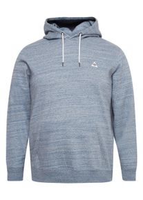 Kapuzenpullover Blend "Hoodie BHBHenner", Herren, Gr. 5XL, blau (schwarz navy), Obermaterial: 60% Baumwolle CO. 40% Polyester PES., meliert, normal, ohne Ausschnitt, Pullover Kapuzenpullover