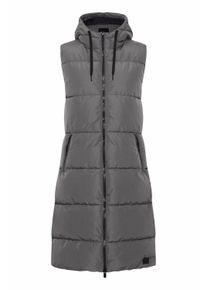 Longweste oxmo "Longweste OXSolice", Damen, Gr. S, grau (pewter), Obermaterial: 100% Polyester PES., Westen Longweste