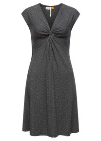 Wickelkleid Ragwear "Sommerkleid Comfrey", Damen, Gr. L, N-Gr, grau (dunkelgrau24), Obermaterial: 48% Viskose CV. 47% Polyester PES. 5% Elasthan EL., Kleider Wickelkleid