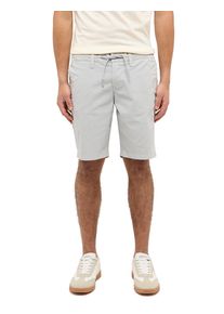 Shorts Mustang "Herren Style Portland Shorts", Damen, Gr. 35, 4031 hellgrau, Web, 98% Baumwolle, 2% Elasthan, unifarben, slim fit, Hosen Shorts