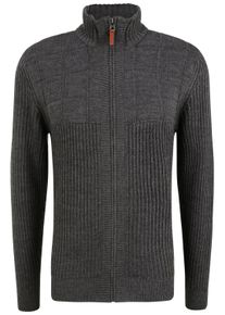 Strickjacke Blend "Strickjacke BHOteros", Herren, Gr. S, grau (charcoal mix), Obermaterial: 100% Polyacryl PAN., Strickjacken Strickjacke