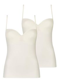 BH-Hemd Nina von C. "2er Pack BH Hemdchen Secret", Damen, Gr. 85, Cup B, beige (champagner champagner), Obermaterial: 95% Polyamid PA. 5% Elasthan EL., BHs BH-Hemd