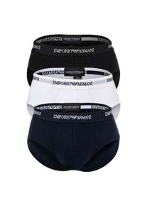 Slip Emporio Armani "Slip Core Logoband 3er Pack", Herren, Gr. M, bunt (wei&szlig;, blau, schwarz), Obermaterial: 95% Baumwolle CO. 5% Elasthan EL., Unterhosen Slip