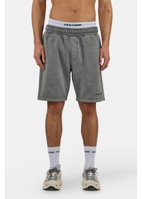 Sweatshorts Pegador "LOGO HEAVY SWEAT SHORTS", Damen, Gr. XL, N-Gr, vintage grau grau, Sweatware, Obermaterial: 80% Baumwolle, 20% Polyester, unifarben, regular fit normal, Hosen Sweatshorts, Baumwollmischung, regular fit