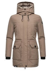 Winterjacke Navahoo "Winterjacke Blizzardstorm", Damen, Gr. XXL, grau (taupe grau), Obermaterial: 70% Baumwolle CO. 30% Nylon NY. Obermaterial: Futter: 100% Polyester PES. 100% Polyester PES., Jacken Winterjacke