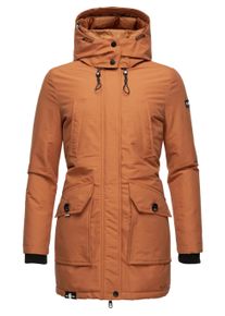 Winterjacke Navahoo "Winterjacke Blizzardstorm", Damen, Gr. S, braun (rusty cinnamon), Obermaterial: 70% Baumwolle CO. 30% Nylon NY. Obermaterial: Futter: 100% Polyester PES. 100% Polyester PES., Jacken Winterjacke